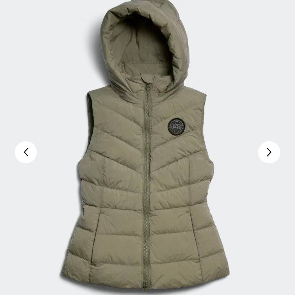 Canada Goose Clair Vest Black Label In Smokey Sage